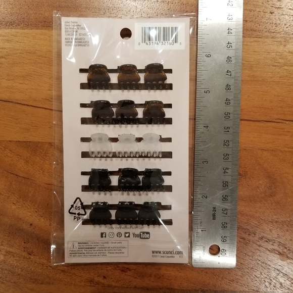 Scunci Mini Jaw Clips - 15 pack - Picture 2 of 3